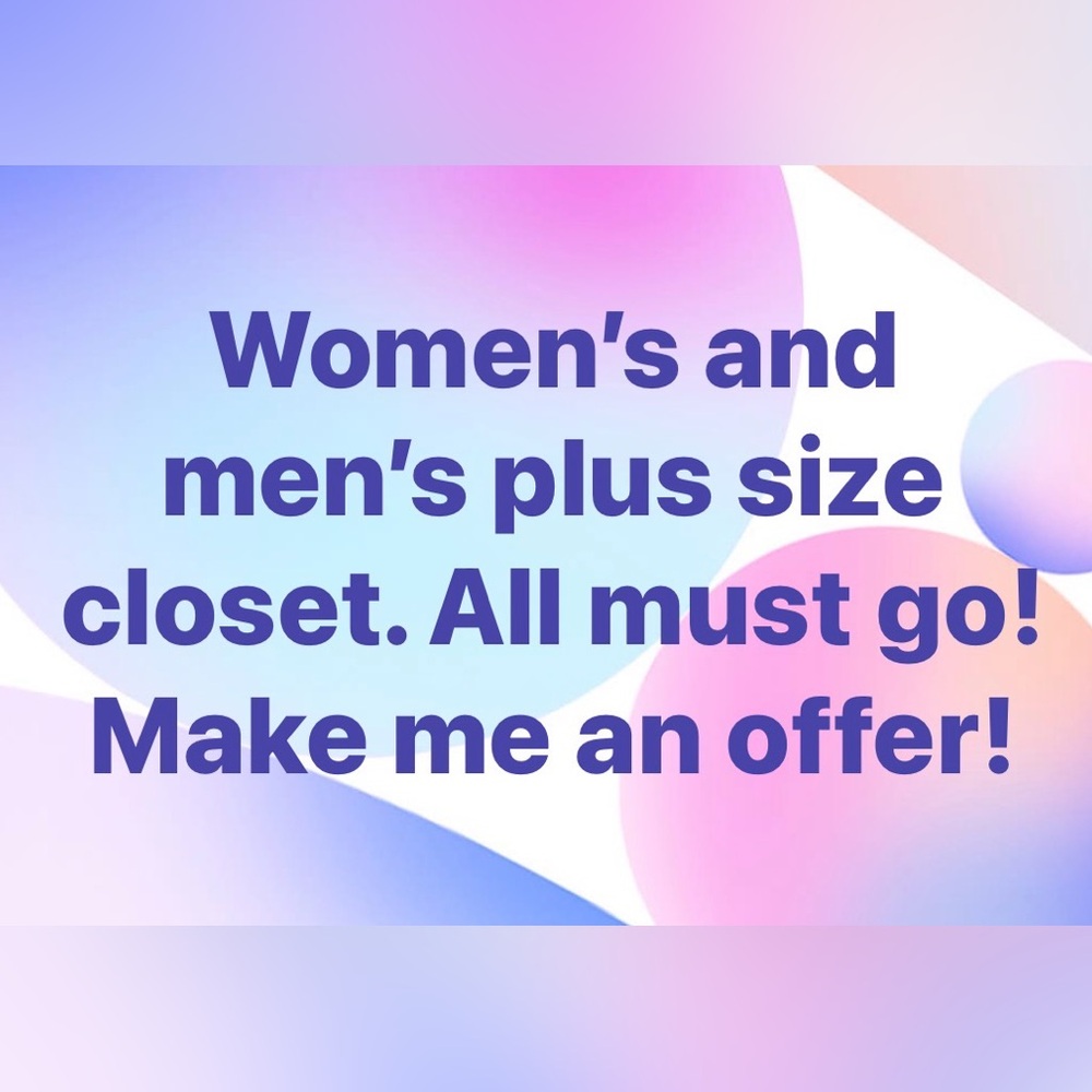 Women's and Men's Plus Size Clothing Sale